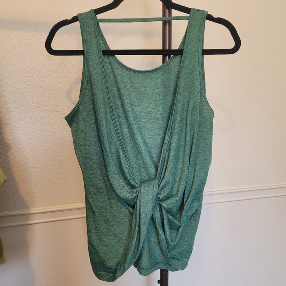 Icyzone Green Twist Backless Athletic Work Out Tank Top Womens Medium - Picture 6 of 7